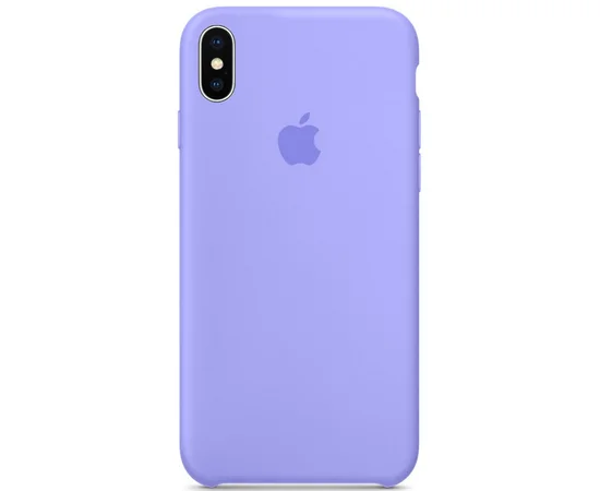 Чехол Silicone case (A) для Apple iPhone XS Max (6.5") Голубой / Lilac Blue