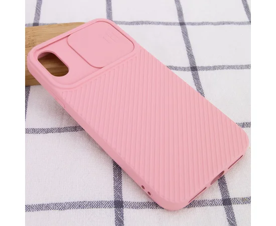 Чехол Camshield Square TPU со шторкой для камеры для Apple iPhone XS Max (6.5") Rose Gold
