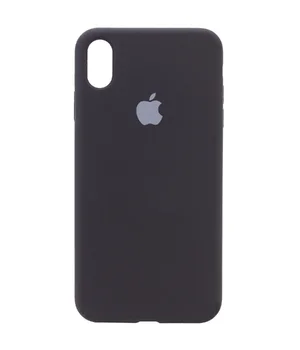 Чохол Silicone case (A) (з закритим низом) для Apple iPhone XS Max (6.5 ") Чорний / Black