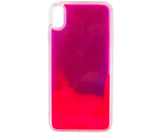 Неоновый чехол Neon Sand glow in the dark для Apple iPhone XS Max (6.5") Фиолетовый / Розовый