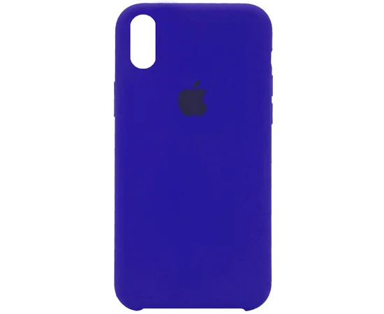 Чехол Silicone Case (AA) для Apple iPhone XS Max (6.5") Синий / Shiny blue
