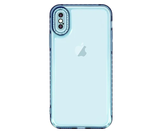 Чехол TPU Starfall Clear для Apple iPhone XS Max (6.5") Голубой