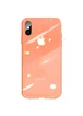 TPU+Glass чехол GLOSSY Logo series для Apple iPhone XS Max (6.5") Персиковый / Peach
