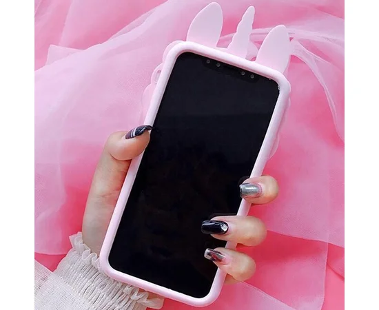 Силиконовая накладка 3D Little Unicorn для Apple iPhone XS Max (6.5") Розовый