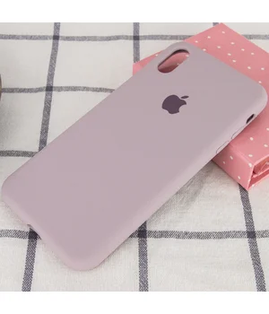 Чехол Silicone case (A) (с закрытым низом) для Apple iPhone XS Max (6.5") Серый / Lavender Чехол Silicone case (A) (с закрытым низом) для Apple iPhone XS Max (6.5") Серый / Lavender