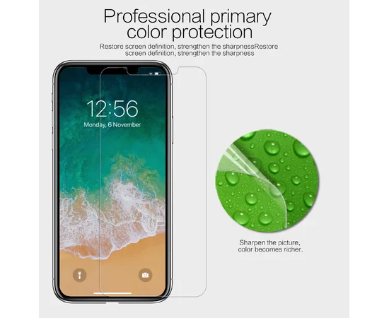 Защитная пленка Nillkin Crystal (на обе стороны) для Apple iPhone XS Max (6.5") Анти-отпечатки