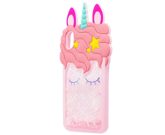 Силиконовый чехол Unicorn 3D для Apple iPhone XS Max (6.5") Розовый