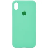 Чехол Silicone case (A) (с закрытым низом) для Apple iPhone XS Max (6.5") Зеленый / Spearmint