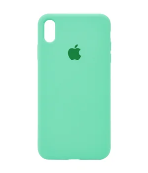 Чехол Silicone case (A) (с закрытым низом) для Apple iPhone XS Max (6.5") Зеленый / Spearmint