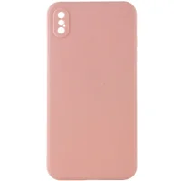 Силиконовый чехол Candy Full Camera для Apple iPhone XS Max (6.5") Розовый / Pink Sand