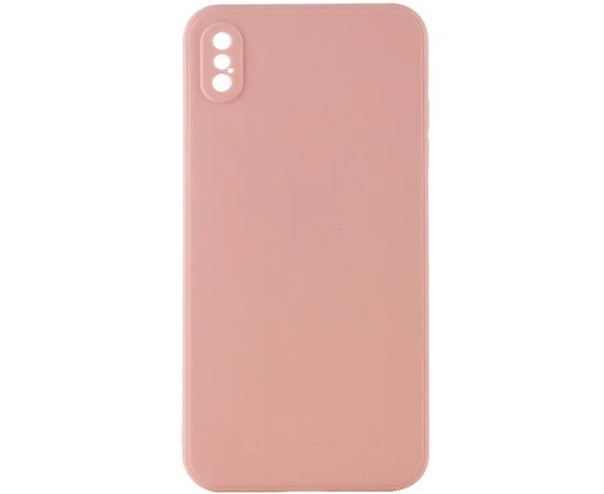 Силиконовый чехол Candy Full Camera для Apple iPhone XS Max (6.5") Розовый / Pink Sand