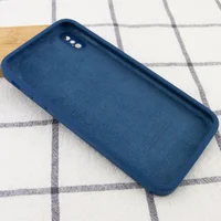 Чохол Silicone Case Square Full Camera Protective (AA) для Apple iPhone XS Max (6.5 ") Синій / Navy blue
