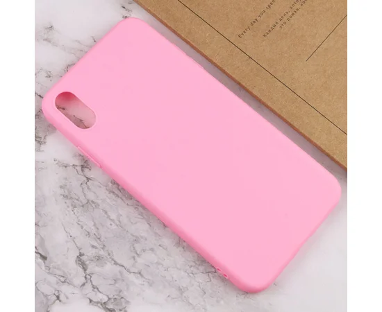 Силиконовый чехол Candy для Apple iPhone XS Max (6.5") Розовый
