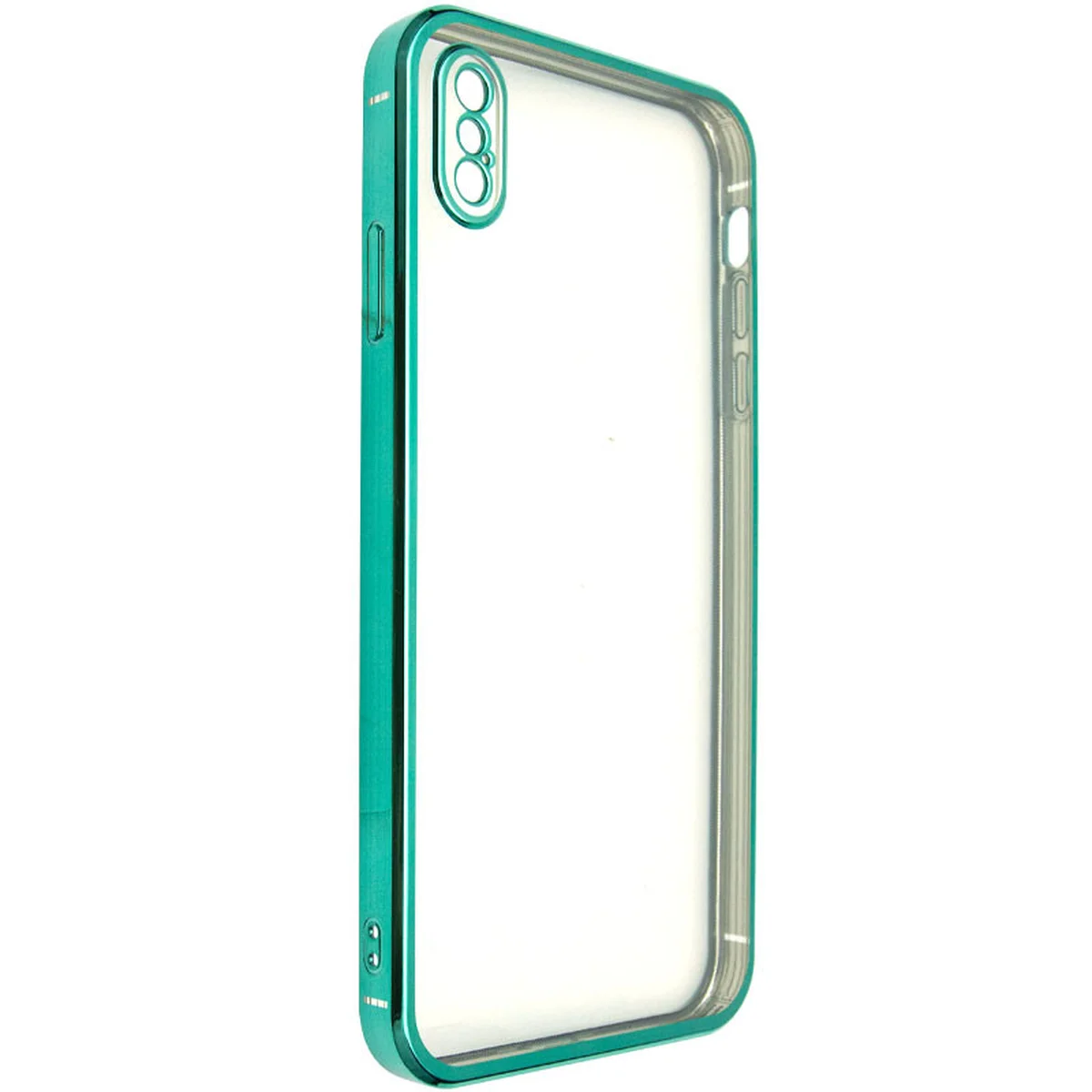 Прозрачный силиконовый чехол с глянцевой окантовкой Full Camera для Apple iPhone XS Max (6.5") Зеленый