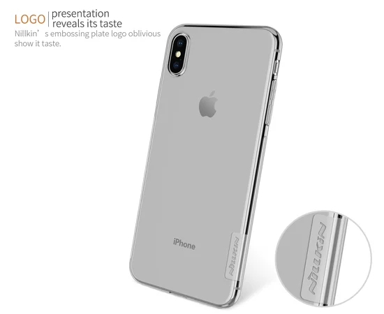 TPU чехол Nillkin Nature Series для Apple iPhone XS Max (6.5") Серый (прозрачный)