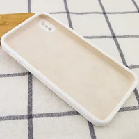 Чехол Silicone Case Square Full Camera Protective (AA) для Apple iPhone XS Max (6.5") Белый / White