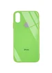 TPU+Glass чехол GLOSSY Logo (opp) для Apple iPhone XS Max (6.5") Салатовый