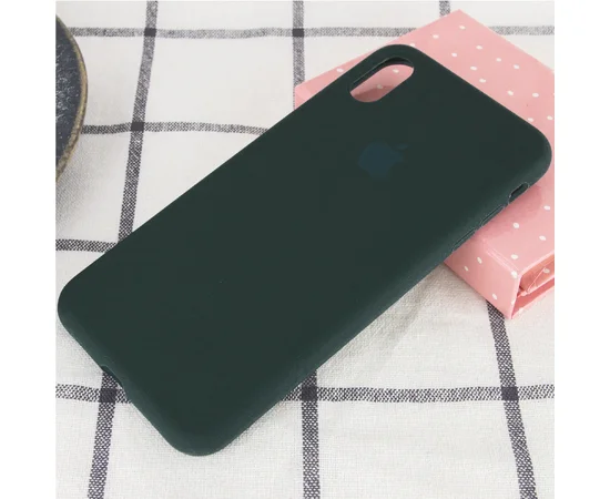 Чехол Silicone Case Full Protective (AA) для Apple iPhone XS Max (6.5") Зеленый / Army green
