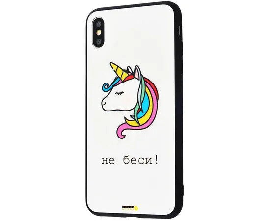 TPU+Glass чехол Mad series для Apple iPhone XS Max (6.5") Не беси