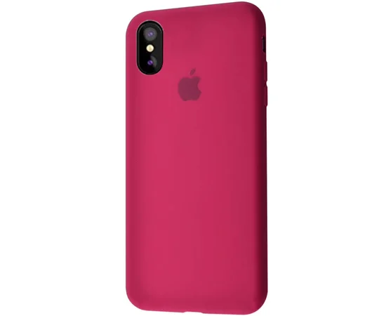 Чехол Silicone case (A) (с закрытым низом) для Apple iPhone XS Max (6.5") Красный / Dragon Fruit