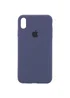 Чехол Silicone case (A) (с закрытым низом) для Apple iPhone XS Max (6.5") Темный Синий / Midnight Blue