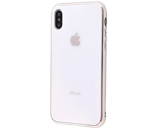 TPU+Glass чехол Glamor для Apple iPhone XS Max (6.5") Белый