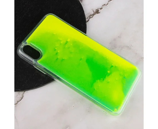 Неоновый чехол Neon Sand glow in the dark для Apple iPhone XS Max (6.5") Зеленый