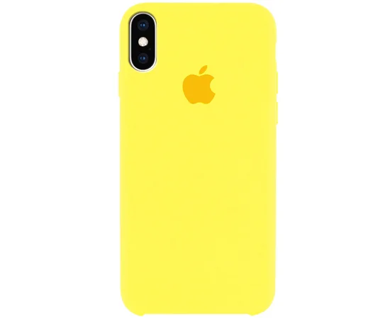 Чехол Silicone case (A) для Apple iPhone XS Max (6.5") Желтый / Yellow