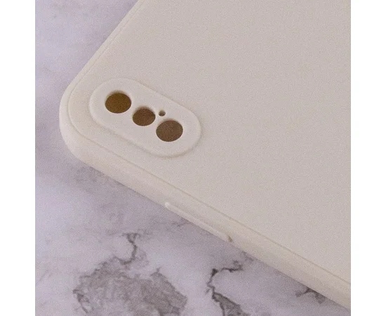 Силиконовый чехол Candy Full Camera для Apple iPhone XS Max (6.5") Бежевый / Antigue White