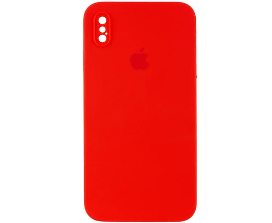 Чехол Silicone Case Square Full Camera Protective (AA) для Apple iPhone XS Max (6.5") Красный / Red