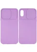 Чехол Camshield Square TPU со шторкой для камеры для Apple iPhone XS Max (6.5") Сиреневый