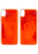 Неоновый чехол Neon Sand glow in the dark для Apple iPhone XS Max (6.5") Фиолетовый / Оранжевый