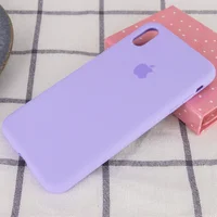 Чехол Silicone case (A) (с закрытым низом) для Apple iPhone XS Max (6.5") Сиреневый / Dasheen