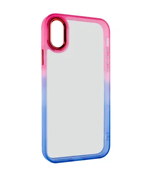 Чехол TPU+PC Fresh sip series для Apple iPhone XS Max (6.5") Синий / Розовый