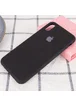 Чехол Silicone case (A) (с закрытым низом) для Apple iPhone XS Max (6.5") Черный / Black