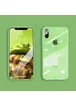 TPU+Glass чехол GLOSSY Logo series для Apple iPhone XS Max (6.5") Салатовый / Light green