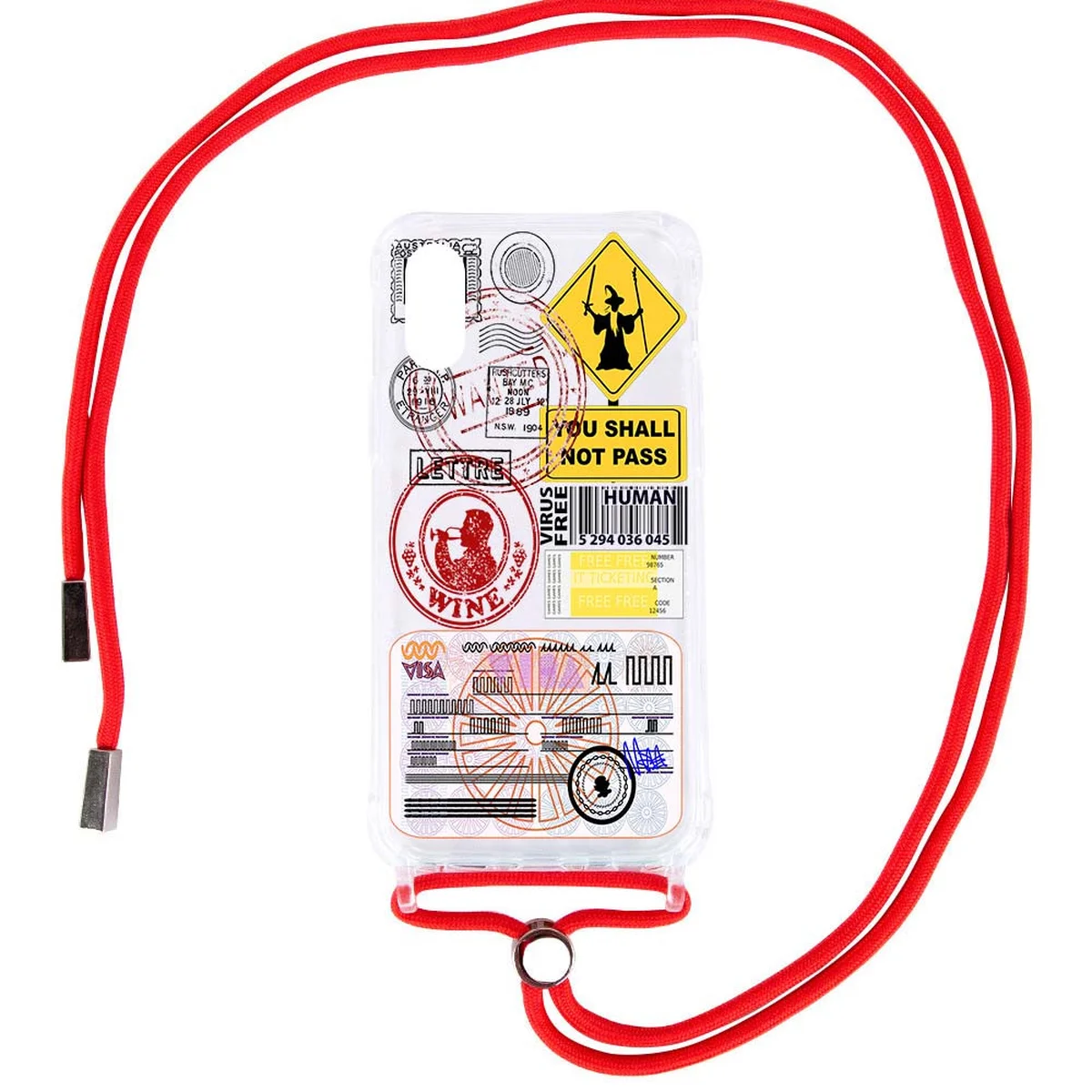 Чехол TPU Crossbody Street Style для Apple iPhone XS Max (6.5") Magician / Красный