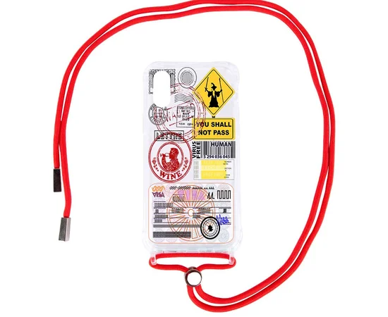 Чехол TPU Crossbody Street Style для Apple iPhone XS Max (6.5") Magician / Красный