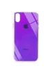 TPU+Glass чехол Gradient Rainbow с лого для Apple iPhone XS Max (6.5") Фиолетовый