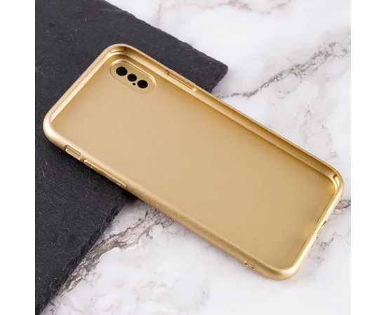 TPU + Glass чохол Matte Candy Full camera для Apple iPhone XS Max (6.5 ") Золотий