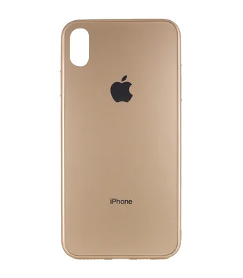TPU + Glass чохол GLOSSY Logo Full camera для Apple iPhone XS Max (6.5 ") Золотий