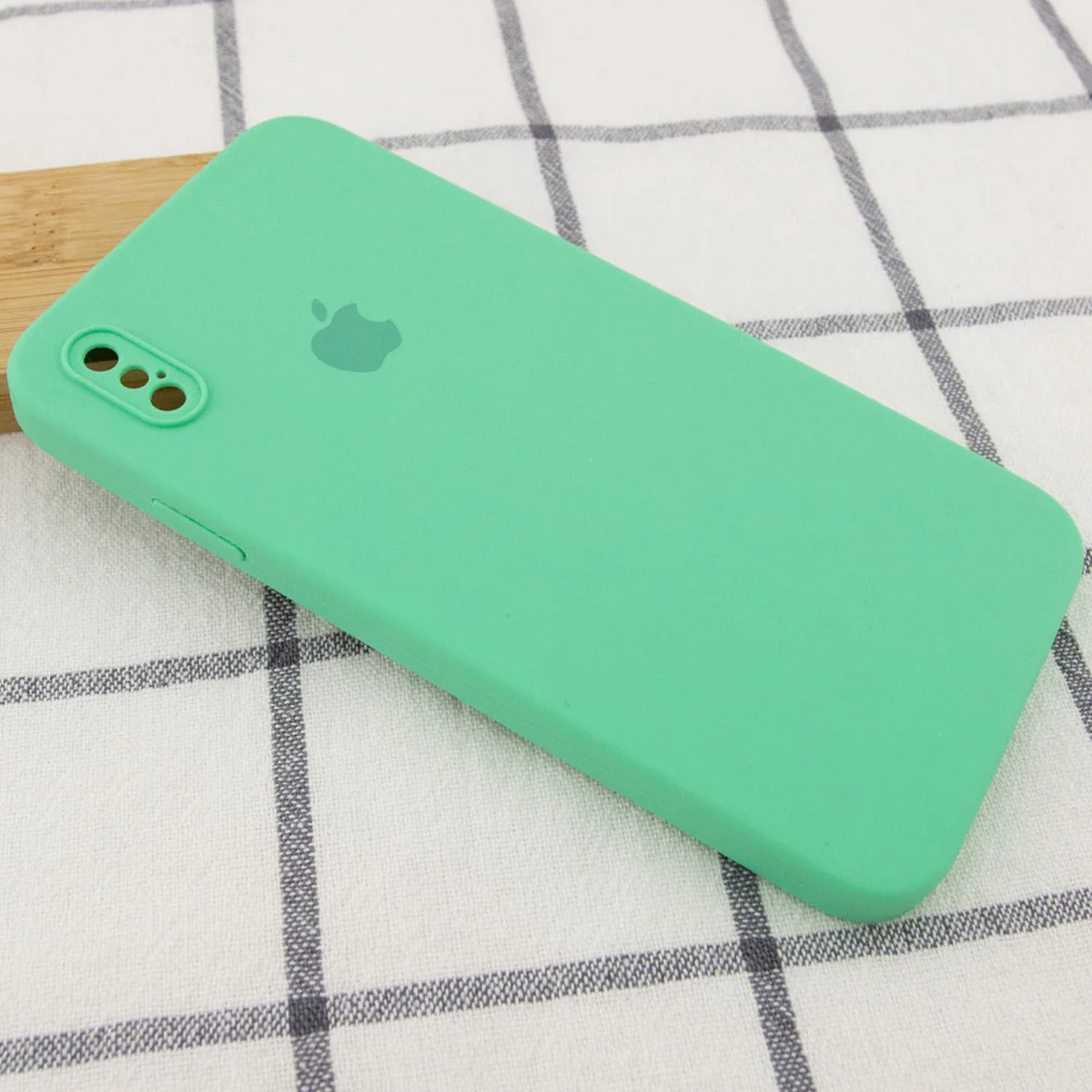 Чехол Silicone Case Square Full Camera Protective (AA) для Apple iPhone XS Max (6.5") Зеленый / Spearmint