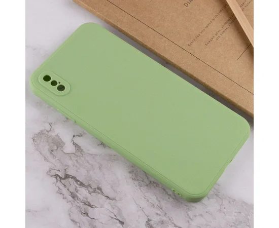 Силиконовый чехол Candy Full Camera для Apple iPhone XS Max (6.5") Фисташковый