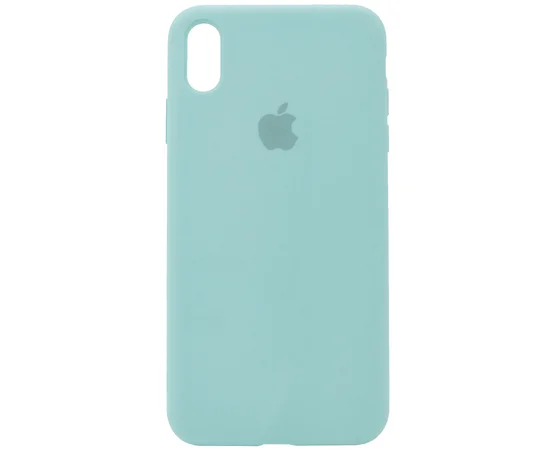 Чохол Silicone Case Full Protective (AA) для Apple iPhone XS Max (6.5 ") Бірюзовий / Light blue