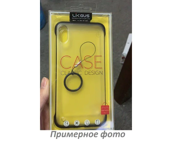 TPU + PC чохол LikGus Edge (+ кільце) для Apple iPhone XS Max (6.5 ") Чорний