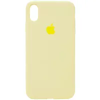Чехол Silicone case (A) (с закрытым низом) для Apple iPhone XS Max (6.5") Желтый / Mellow Yellow
