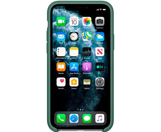 Чехол Silicone case (A) для Apple iPhone XS Max (6.5") Зеленый / Pine green