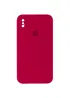 Чехол Silicone Case Square Full Camera Protective (AA) для Apple iPhone XS Max (6.5") Красный / Rose Red