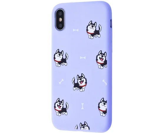 TPU чохол WAVE Fancy для Apple iPhone XS Max (6.5 ") Haski / Light purple