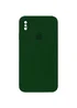 Чехол Silicone Case Square Full Camera Protective (AA) для Apple iPhone XS Max (6.5") Зеленый / Army green